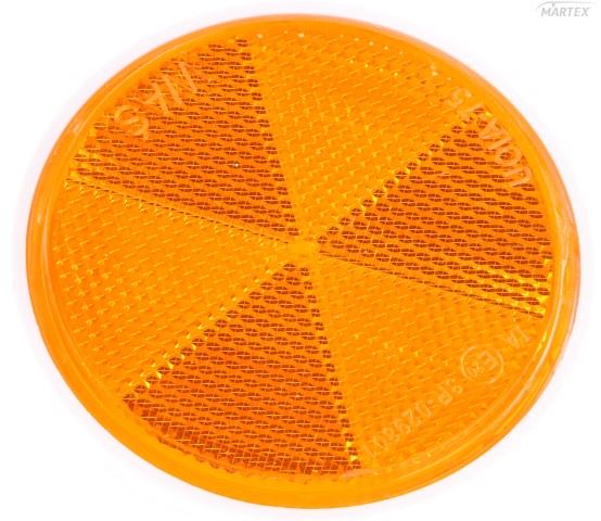 FÉNYVISSZAVERŐ KEREK CSAVARRAL FI75 SÁRGA