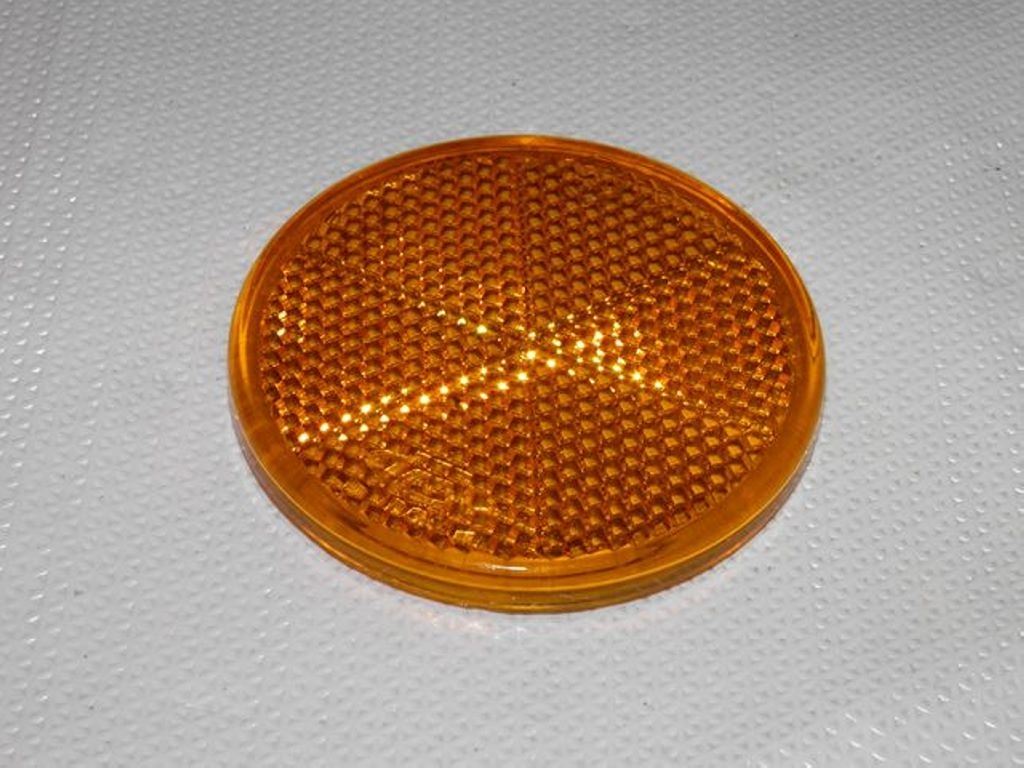 ODBLASK OKRAGLY PRZYKLEJANY ZOLTY FI60