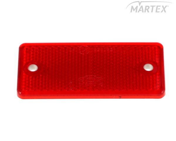 ODBLASK PROSTOKATNY CZERWONY Z OTWORAMI