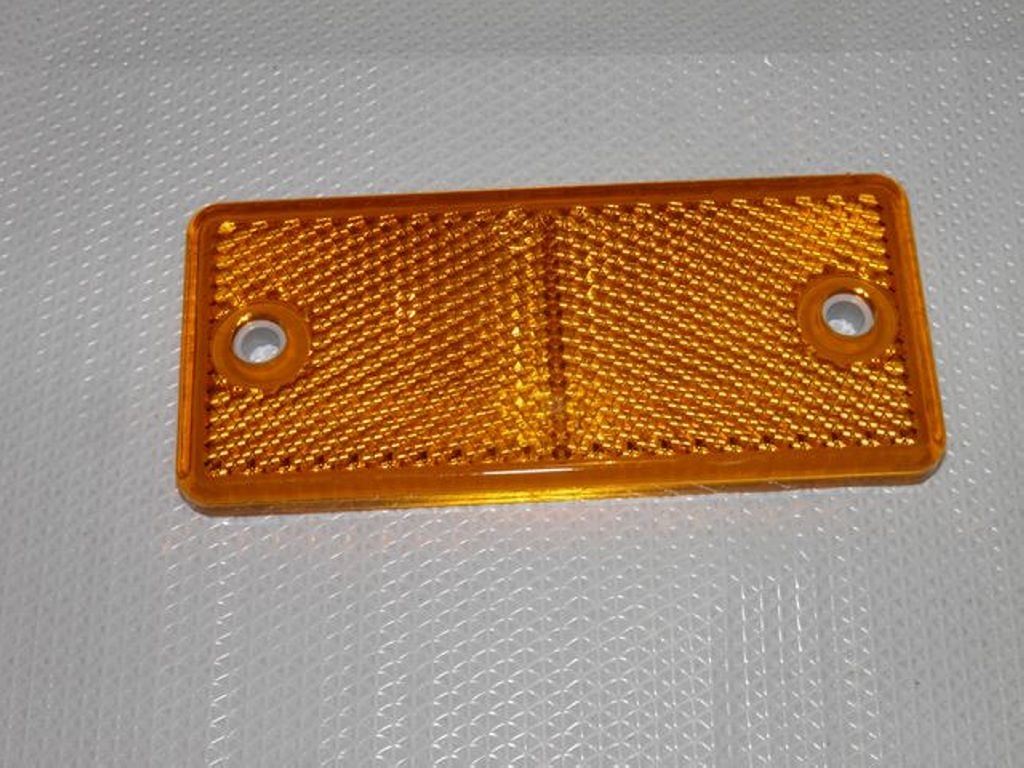 ODBLASK PROSTOKATNY ZOLTY Z OTWORAMI