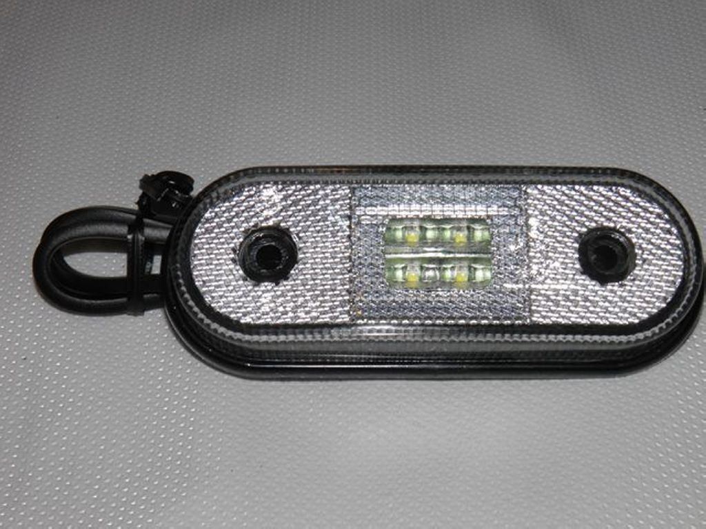 SZÉLESSÉG, HELYZET, POZÍCIÓJELZŐ LÁMPA. LED FEHÉR 12/30V 119x44