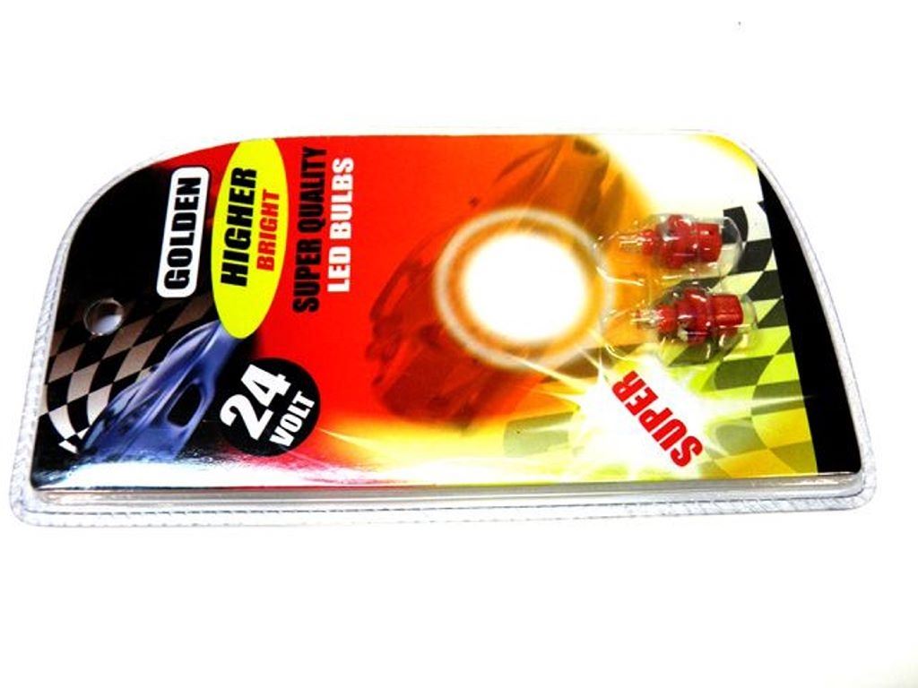 ZAROWKA 24V LED B8,5D 1XLED CZERW.