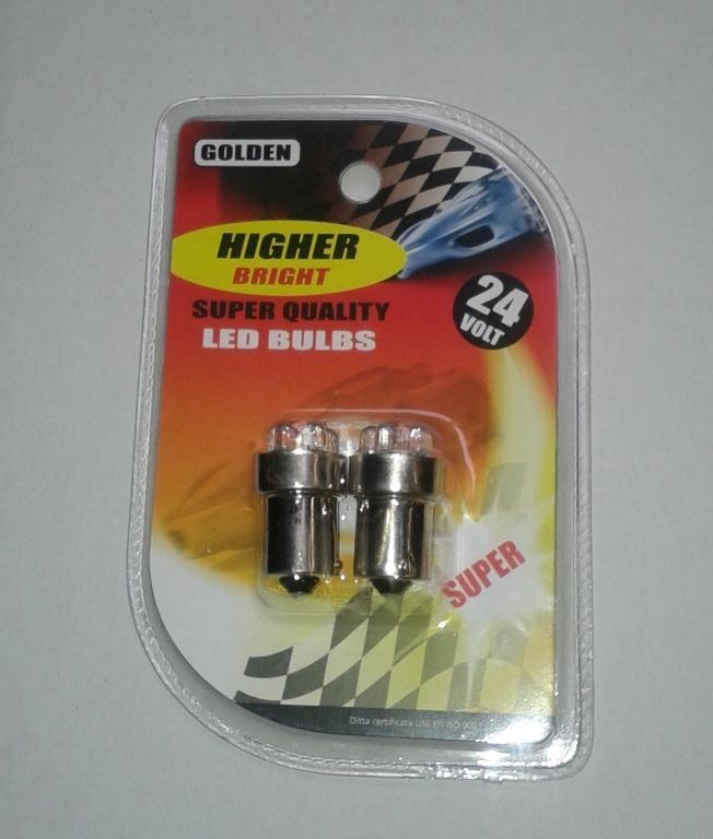 ZAROWKA 24V LED BA15S 5XLED NIEBIESKA