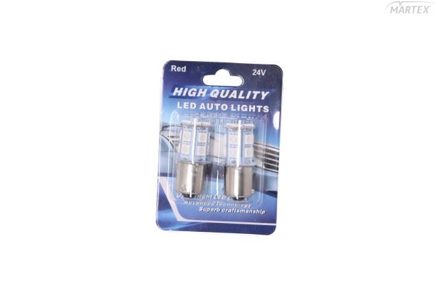 ZAROWKA 24V LED BA15S 13XLED CZERWONA