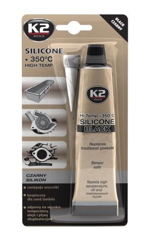 K2 SILICONE 85G FEKETE SZILIKON