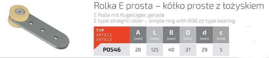 ROLKA DACHU FI37 Z MOCOWANIEM PROSTYM
