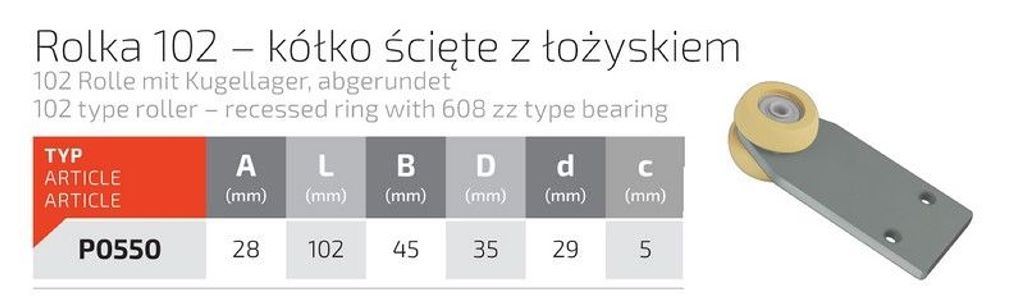ROLKA DACHU PROSTA EDSCHA SCIETE KOLO