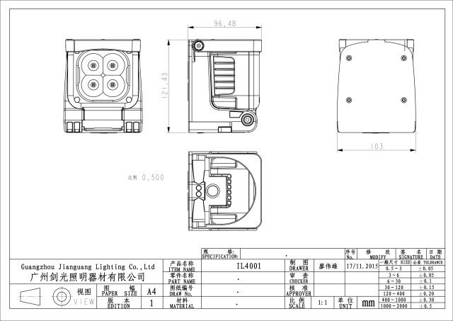 LED MUNKALÁMPA 12/24V 4LED 3W