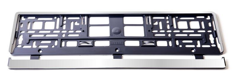 RAMKA TABLICY REJESTRACYJNEJ SREBRNA