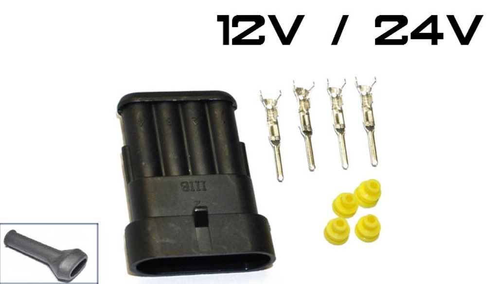 ZLACZE AMP SUPER SEAL 4 PIN GNIAZDO