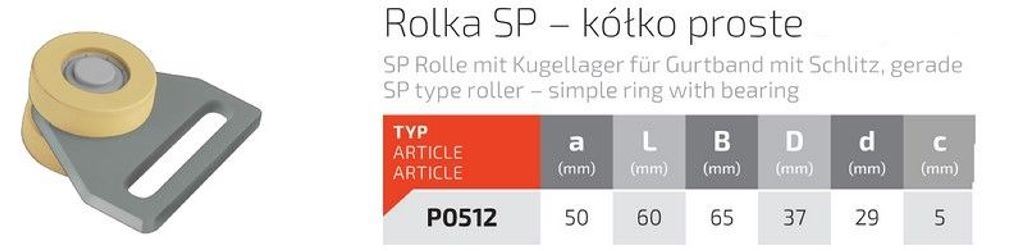 ROLKA DACHU FI35X28 Z WYCIECIEM NA PAS