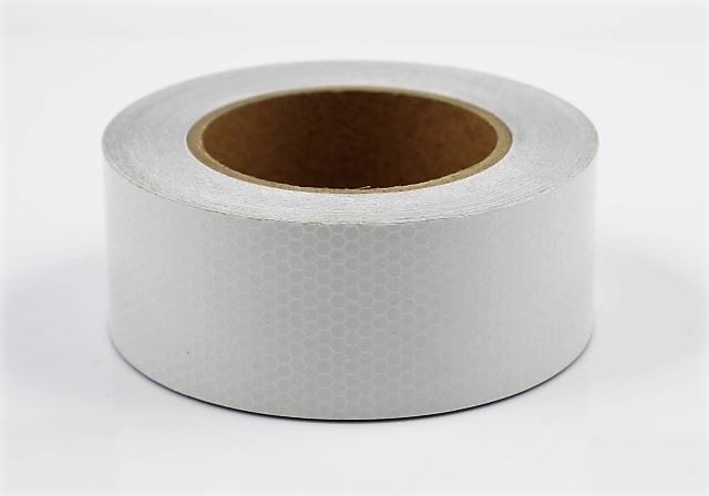 FEHÉR FÉNYVISSZAVERŐ SZALAG 5 CM SZÉLES