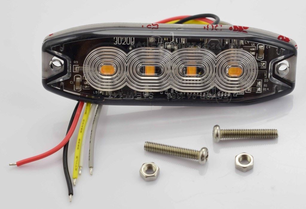 LED FIGYELMEZTETŐ LÁMPA 12/24V SÁRGA