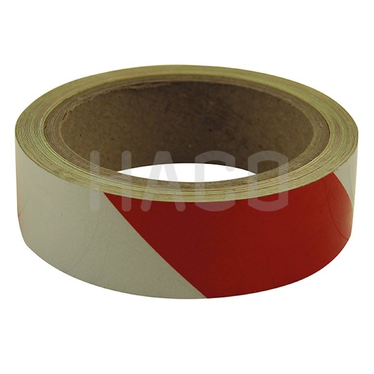 FÉNYVISSZAVERŐ SZALAG FEHÉR-PIROS 10MB HACO